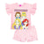 Front - Disney Princess Girls Cotton Short Pyjama Set