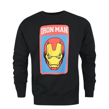 Front - Iron Man Mens Mask Sweatshirt