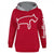 Front - Two Legged Dog Womens/Ladies Puff Printed Hoodie