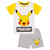 Front - Pokemon Boys Pikachu Face Short Pyjama Set
