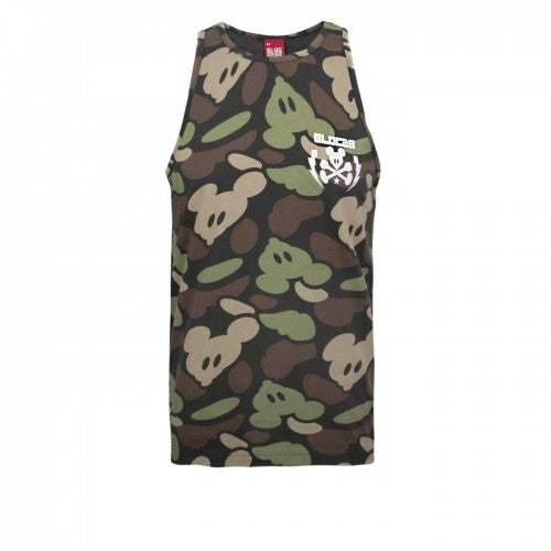 Front - Bloc 28 Mens Mickey Mouse Camo Vest