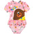 Front - Hey Duggee Girls Frill One Piece Swimsuit