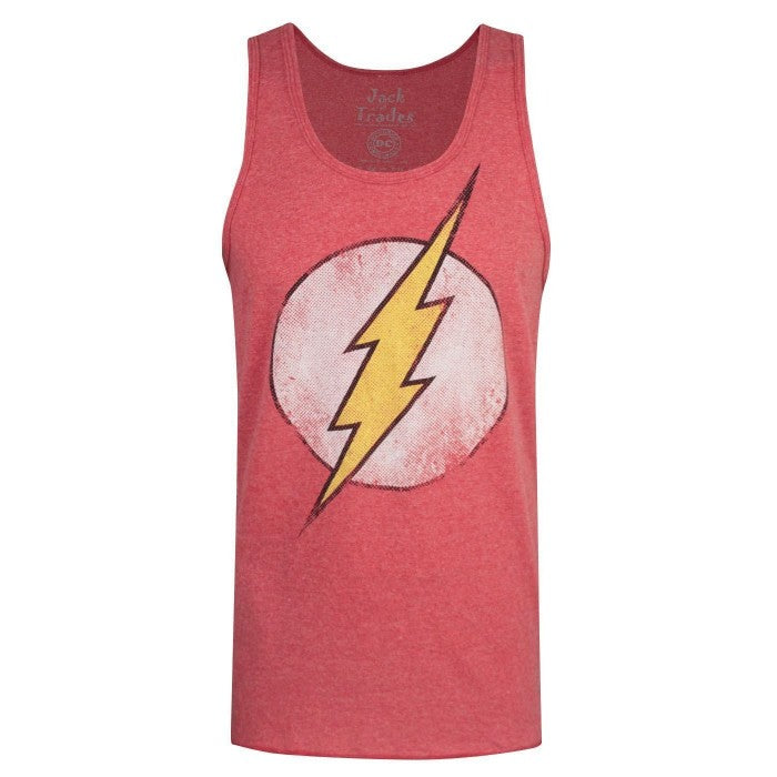 Front - Jack Of All Trades Mens Distressed Dot Logo The Flash Vest