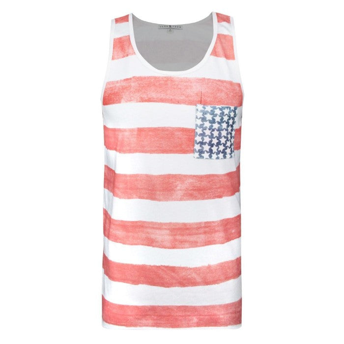 Front - Junk Food Mens USA Flag Vest