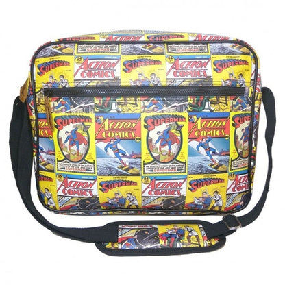 Front - Superman Comic Strip Messenger Bag