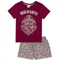 Front - Harry Potter Girls Glitter Short Pyjama Set