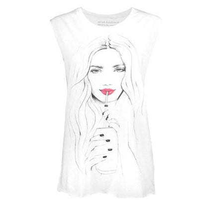 Front - Blood Is The New Black Womens/Ladies Soda Pop! Tank Top