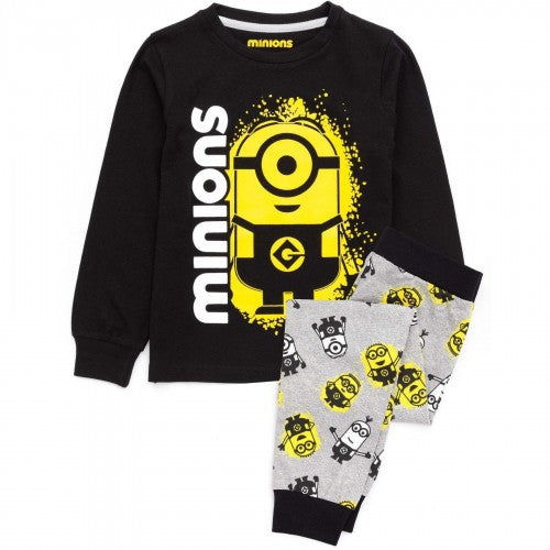 Front - Minions Boys Long Pyjama Set