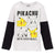 Front - Pokemon Boys Pikachu Long-Sleeved Skater Top