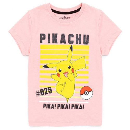 Front - Pokemon Girls Pikachu T-Shirt