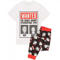 Black-White-Red - Front - Rick And Morty Mens Wanted Poster Pyjama Set