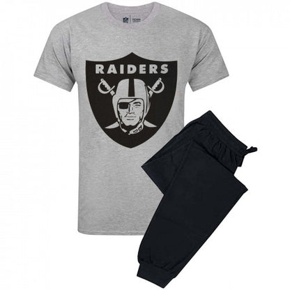 Front - Las Vegas Raiders Mens Logo Long Pyjama Set