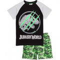 Front - Jurassic World Boys Camo Short Pyjama Set