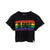 Front - Blondie Womens/Ladies Rainbow Crop T-Shirt