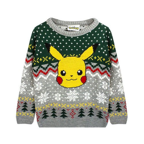 Front - Pokemon Childrens/Kids Pikachu Christmas Jumper
