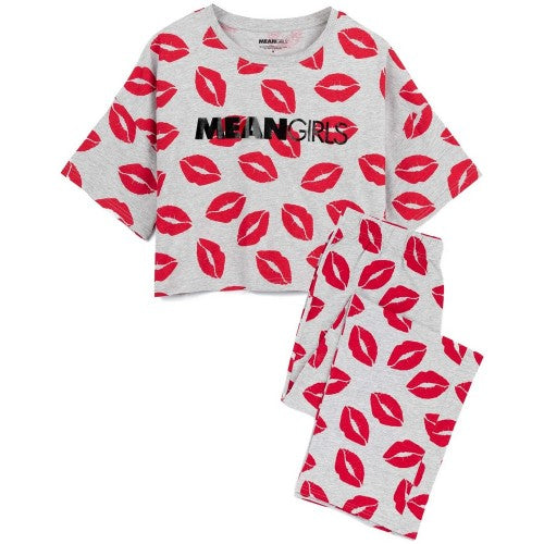 Front - Mean Girls Womens/Ladies Lipstick Long Pyjama Set