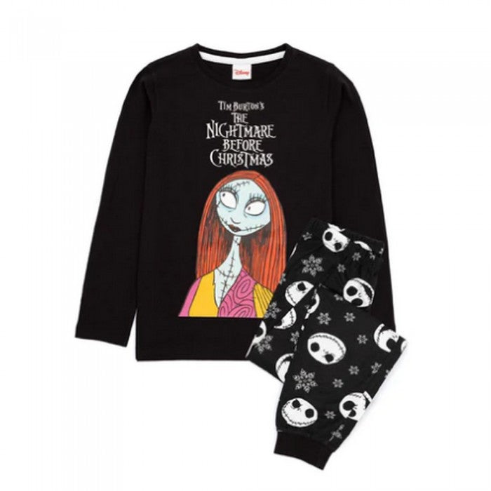 Front - Nightmare Before Christmas Girls Long Pyjama Set