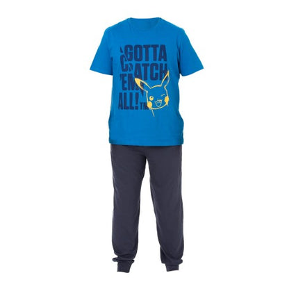 Front - Pokemon Mens Gotta Catch Em All Long Pyjama Set