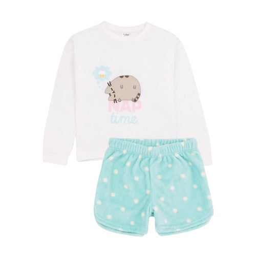 Front - Pusheen Girls Fleece Pyjama Set