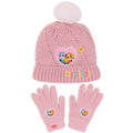 Front - Paw Patrol Girls Friends Knitted Hat And Gloves Set