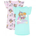 Front - Paw Patrol Girls Skye Unicorn Nightie (Pack of 2)