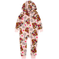 Front - Paw Patrol Girls Skye Hooded Sleepsuit