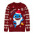Front - Baby Shark Mens Daddy Shark Knitted Christmas Jumper
