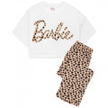 Front - Barbie Womens/Ladies Animal Print Pyjama Set