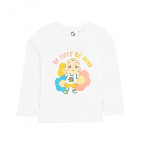 Front - Cocomelon Girls Be Cute Be Kind Long-Sleeved T-Shirt