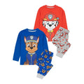 Front - Paw Patrol Childrens/Kids Chase & Marshall Long Pyjama Set (Pack of 2)