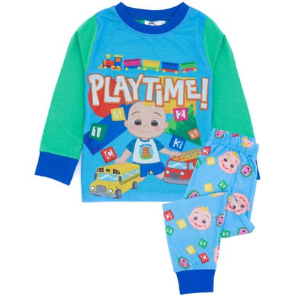Front - Cocomelon Boys Playtime! Long Pyjama Set