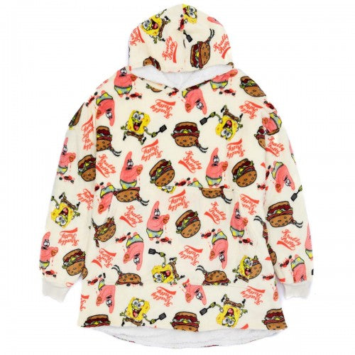 Front - SpongeBob SquarePants Unisex Adult Oversized Hoodie Blanket