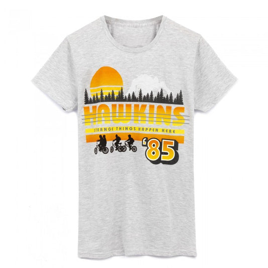 Front - Stranger Things Mens Hawkins Town 85 T-Shirt