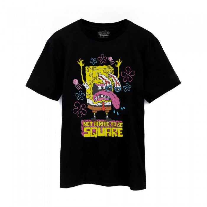 Front - SpongeBob SquarePants Mens Not Afraid to Be Square T-Shirt