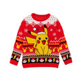 Front - Pokemon Childrens/Kids Pikachu Knitted Christmas Jumper