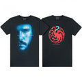 Front - Game of Thrones Mens Ice And Fire Dragons Jon Snow T-Shirt (Pack of 2)