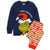 Front - The Grinch Childrens/Kids Slim Christmas Long Pyjama Set