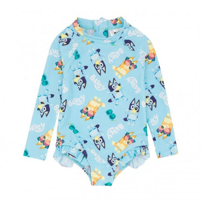 Front - Bluey Girls One Piece Swimsuit