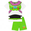 Front - Toy Story Boys Buzz Lightyear Costume Short Pyjama Set