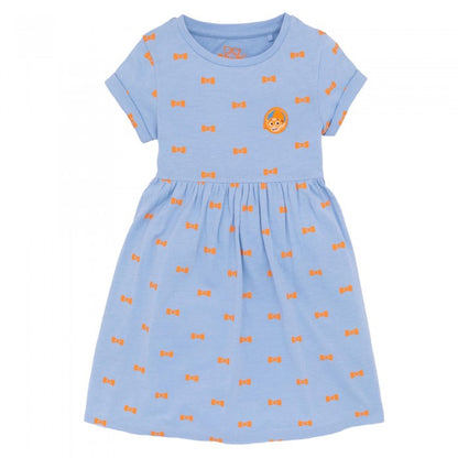 Front - Blippi Girls Bow Marl Skater Dress
