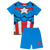 Front - Captain America Boys Captain America Short Pyjama Set