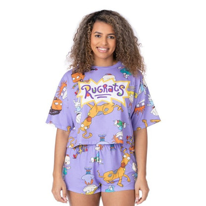 Front - Rugrats Womens/Ladies All-Over Print Short Pyjama Set