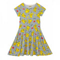 Front - Pokemon Girls Pikachu Short-Sleeved Skater Dress