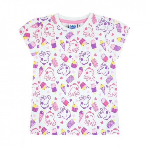 Front - Peppa Pig Girls All-Over Print T-Shirt