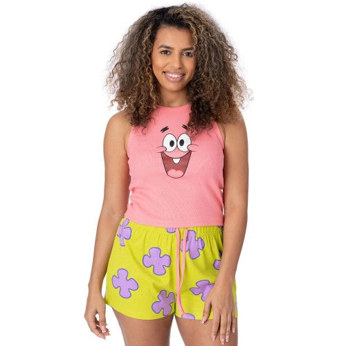 Front - SpongeBob SquarePants Womens/Ladies Patrick Star Pyjama Set