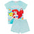 Front - The Little Mermaid Girls Printed Short Pyjama Set