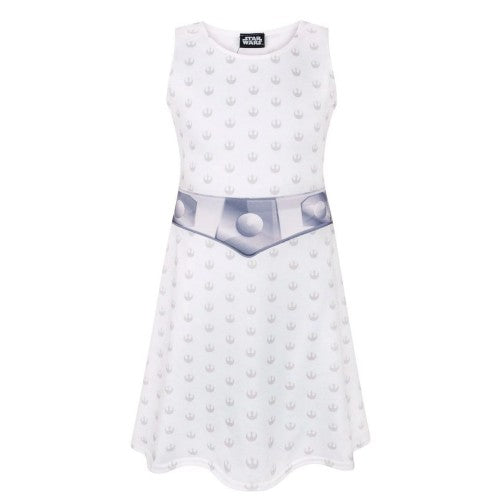 Front - Star Wars Girls Princess Leia Costume Dress
