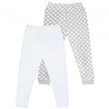 Front - Girls Cotton Dotted Pyjama Bottoms (Pack of 2)
