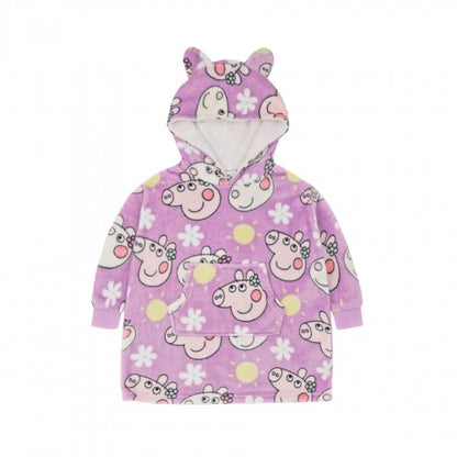 Front - Peppa Pig Girls Hoodie Blanket