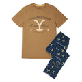 Front - Yellowstone Mens Logo Pyjama Set